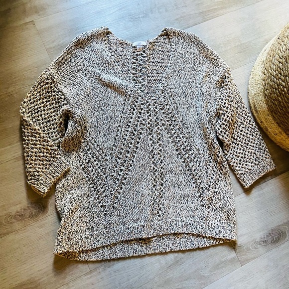 J.Jill Knit Neutral Colors Sweater size Medium - Picture 2 of 9